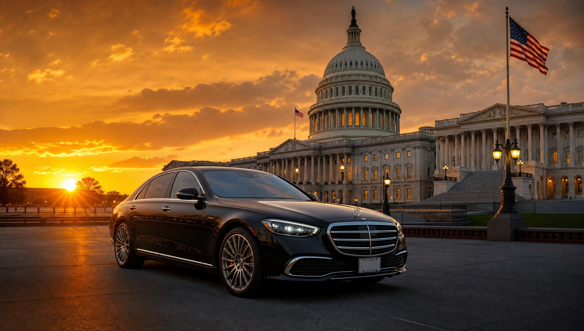 Luxury sedan at the U.S. Capitol, Washington DC